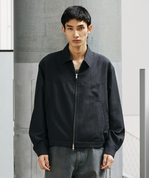 JOURNAL STANDARD(ジャーナルスタンダード)の「SLUB SUCKER / スラブ サッカー ジップ ジャケット(その他アウター・メンズ・カーキ/ブラック系その他/ベージュ系その他・MEDIUM/LARGE)」の5枚目の写真