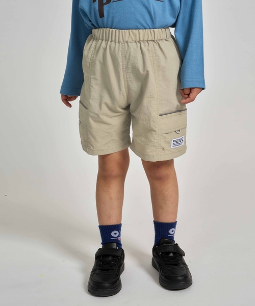 b・ROOM(비룸)의 「【스쿨 대응】【발수・방오・내구・UV】4분 길이 팬츠(반사 시트 첨부)(그 외 팬츠)」｜베이지