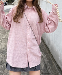 DOUBLE NAME | 【m:rex】ミニ恐竜ワッペンウィンドウペンチェックシャツ(シャツ/ブラウス)