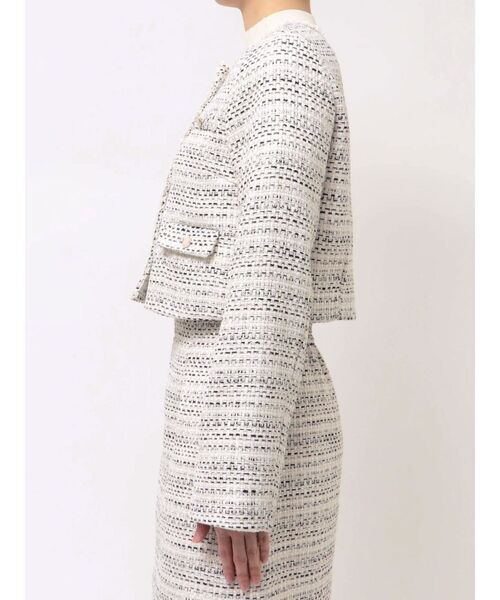 MERCURYDUO(マーキュリーデュオ)の「ツイードノーカラージャケット(テーラードジャケット・レディース・ミント/オフホワイト・MEDIUM/SMALL)」の17枚目の写真