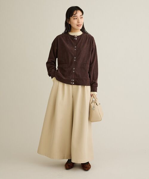 CRAFT STANDARD BOUTIQUE(クラフトスタンダードブティック)の「スカーチョワイドパンツ(その他パンツ・レディース・ベージュ/杢グレー・M/L)」の3枚目の写真