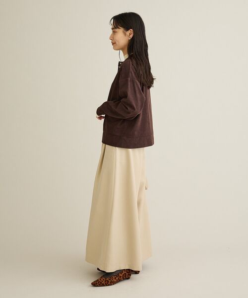 CRAFT STANDARD BOUTIQUE(クラフトスタンダードブティック)の「スカーチョワイドパンツ(その他パンツ・レディース・ベージュ/杢グレー・M/L)」の4枚目の写真
