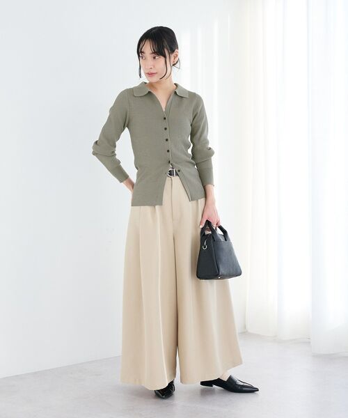 CRAFT STANDARD BOUTIQUE(クラフトスタンダードブティック)の「スカーチョワイドパンツ(その他パンツ・レディース・ベージュ/杢グレー・M/L)」の7枚目の写真