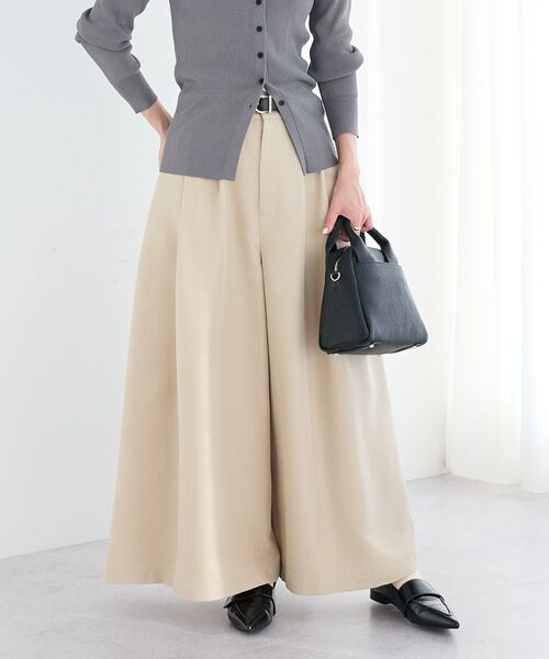CRAFT STANDARD BOUTIQUE(クラフトスタンダードブティック)の「スカーチョワイドパンツ(その他パンツ・レディース・ベージュ/杢グレー・M/L)」の2枚目の写真