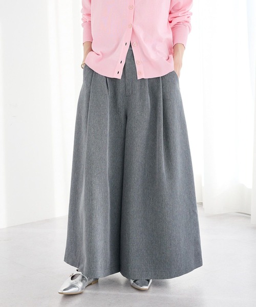 CRAFT STANDARD BOUTIQUE(クラフトスタンダードブティック)の「スカーチョワイドパンツ(その他パンツ・レディース・ベージュ/杢グレー・M/L)」の1枚目の写真