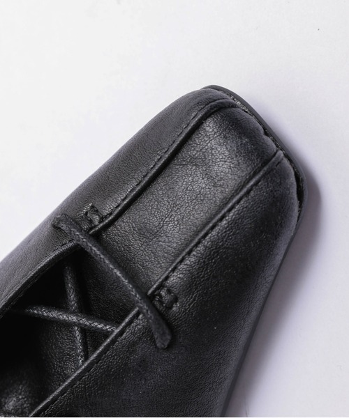 AMELY（エミリー）の「スクエアトゥレースアップブーツ（ブーツ・レディース・カーキ/ブラック/ブラウン・36/35/39/38/37）」の17枚目の写真