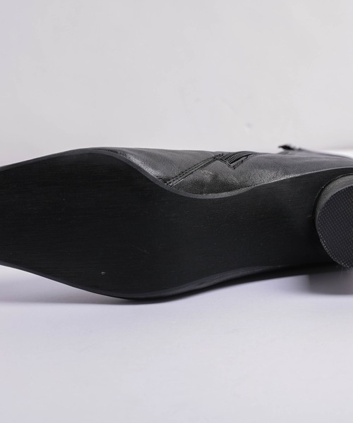 AMELY（エミリー）の「スクエアトゥレースアップブーツ（ブーツ・レディース・カーキ/ブラック/ブラウン・36/35/39/38/37）」の22枚目の写真