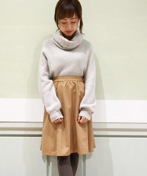 Kastane（カスタネ）の「フレアーSK（スカート・レディース・キャメル/ブラック/アイボリー/グレー・FREE）」の4枚目の写真