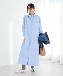 CRAFT STANDARD BOUTIQUE | ストライプシャツワンピース◆(シャツワンピース)
