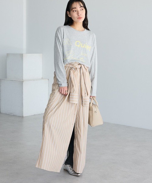 CRAFT STANDARD BOUTIQUE（クラフトスタンダードブティック）の「ストライプシャツワンピース◆（シャツワンピース・レディース・ブルー系その他6/ベージュ系その他2・FREE）」の15枚目の写真