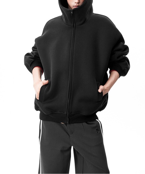 JOHNNY WOLF（ジョニーウルフ）の「FAPUTA オーバーサイズ ジップアップ パーカー（パーカー・メンズ・グレー/ブラック・L/M）」の22枚目の写真