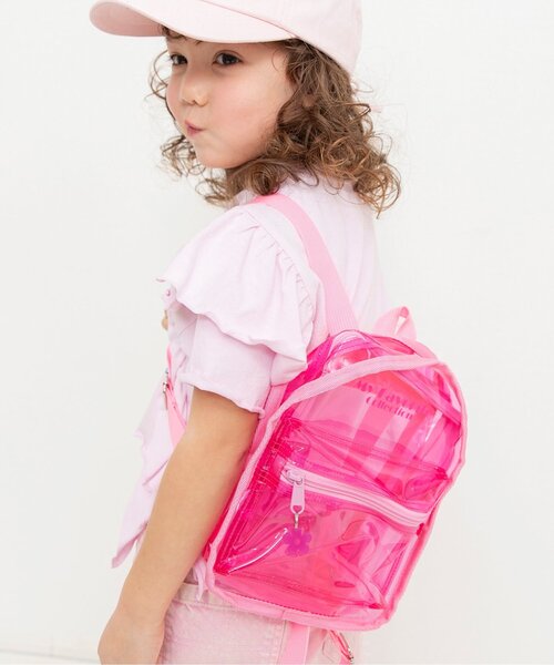 BREEZE（ブリーズ）の「クリアミニリュック（バックパック/リュック・キッズ・ピンク/オフホワイト・FREE）」の2枚目の写真