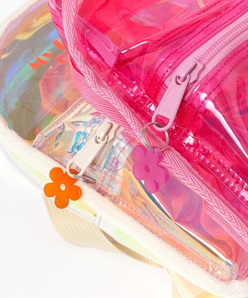 BREEZE（ブリーズ）の「クリアミニリュック（バックパック/リュック・キッズ・ピンク/オフホワイト・FREE）」の6枚目の写真