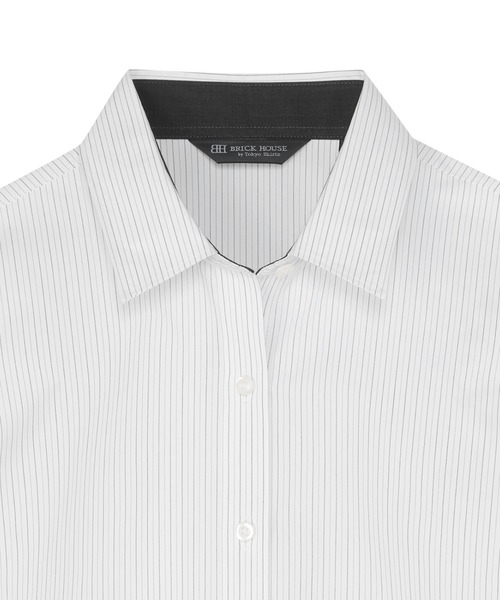 TOKYO SHIRTS（トウキョウシャツ）の「形態安定ノンアイロン レギュラー 長袖ビジネスワイシャツ（ビジネスシャツ・レディース・グレー・S/M/L/LL/XL）」の3枚目の写真