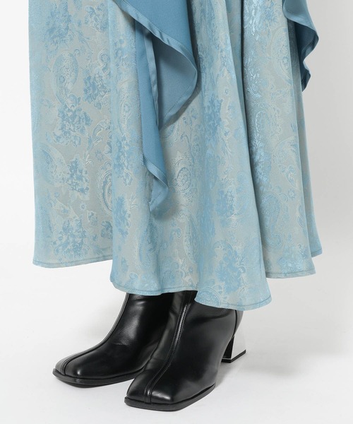 HARE（ハレ）の「ツヤジャガードティアードスカート(HARE)（スカート・レディース・ブルー/ブラック・FREE）」の21枚目の写真