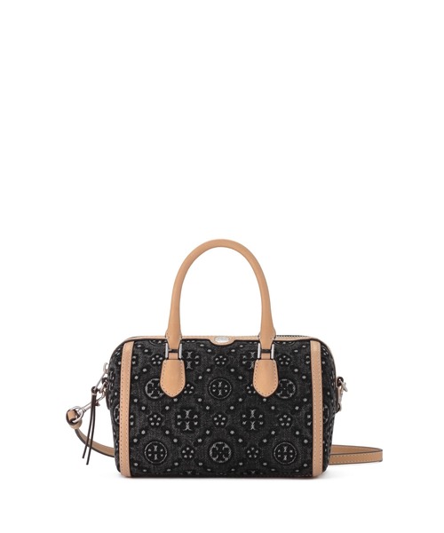TORY BURCH（トリーバーチ）の「Tモノグラム デニム バレルバッグ（ショルダーバッグ・レディース・ブラック・ONE SIZE）」の2枚目の写真
