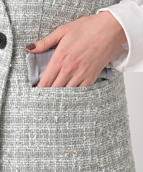 UNTITLED(アンタイトル)の「ツイードカラーレスジレ(ブルゾン・レディース・ライトグレー系3・00/02/04/44/48)」の12枚目の写真