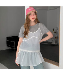 Layered See-Through Mini Dress (2colors)
