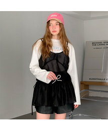 Layered See-Through Mini Dress (2colors)