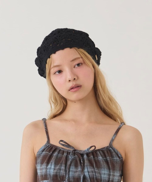 kaorinomori（カオリノモリ）の「kaorinomori  ピピベレー / カオリノモリ（ハンチング/ベレー帽・レディース・ホワイト/スカイブルー/ブラック・FREE）」の13枚目の写真