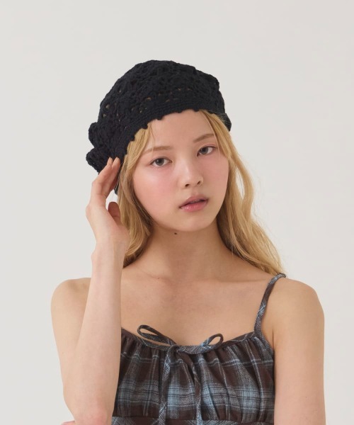 kaorinomori（カオリノモリ）の「kaorinomori  ピピベレー / カオリノモリ（ハンチング/ベレー帽・レディース・ホワイト/スカイブルー/ブラック・FREE）」の14枚目の写真