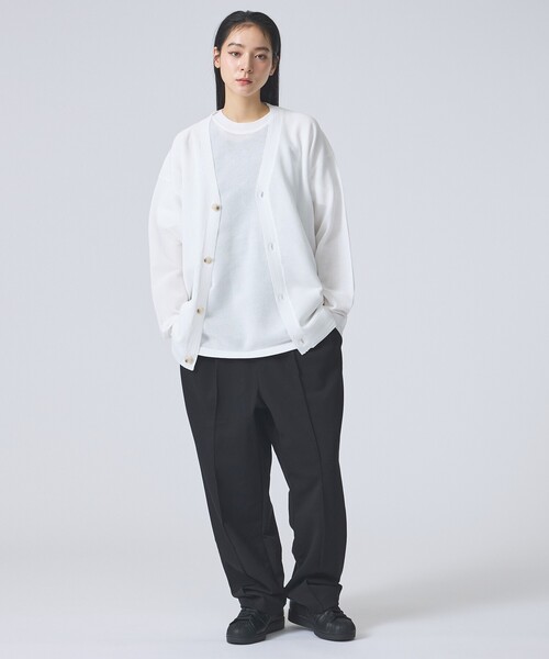 FORTUNA HOMME（フォルトゥナオム）の「【FORTUNA / フォルトゥナ】ECOTEC KnitMeshCD/エコテックニットメッシュカーディガン/ユニセックス/【WEB限定】（ニット/セーター・メンズ・グレー/ブラック/ホワイト・L/M）」の4枚目の写真