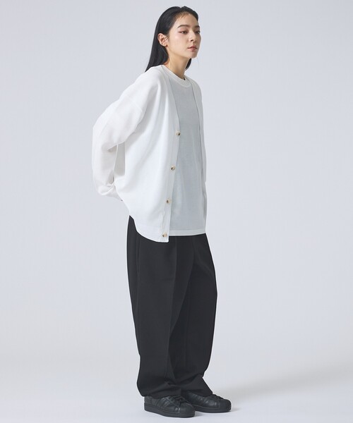 FORTUNA HOMME（フォルトゥナオム）の「【FORTUNA / フォルトゥナ】ECOTEC KnitMeshCD/エコテックニットメッシュカーディガン/ユニセックス/【WEB限定】（ニット/セーター・メンズ・グレー/ブラック/ホワイト・L/M）」の6枚目の写真