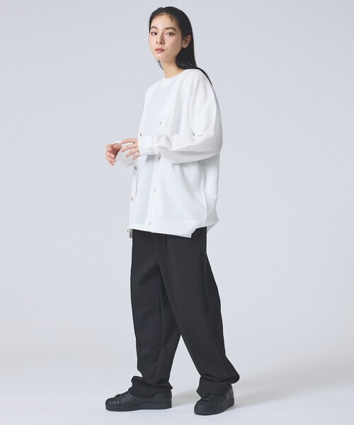 FORTUNA HOMME（フォルトゥナオム）の「【FORTUNA / フォルトゥナ】ECOTEC KnitMeshCD/エコテックニットメッシュカーディガン/ユニセックス/【WEB限定】（ニット/セーター・メンズ・グレー/ブラック/ホワイト・L/M）」の7枚目の写真