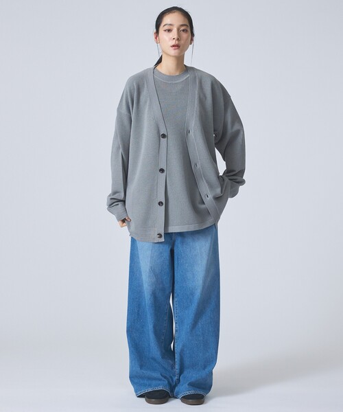 FORTUNA HOMME（フォルトゥナオム）の「【FORTUNA / フォルトゥナ】ECOTEC KnitMeshCD/エコテックニットメッシュカーディガン/ユニセックス/【WEB限定】（ニット/セーター・メンズ・グレー/ブラック/ホワイト・L/M）」の11枚目の写真