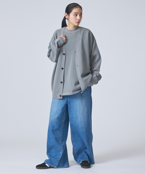 FORTUNA HOMME（フォルトゥナオム）の「【FORTUNA / フォルトゥナ】ECOTEC KnitMeshCD/エコテックニットメッシュカーディガン/ユニセックス/【WEB限定】（ニット/セーター・メンズ・グレー/ブラック/ホワイト・L/M）」の12枚目の写真