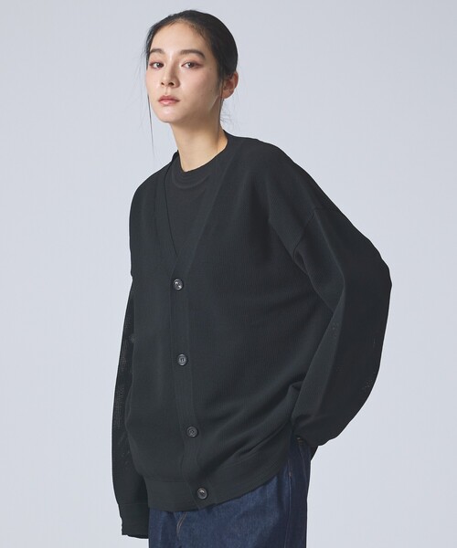 FORTUNA HOMME（フォルトゥナオム）の「【FORTUNA / フォルトゥナ】ECOTEC KnitMeshCD/エコテックニットメッシュカーディガン/ユニセックス/【WEB限定】（ニット/セーター・メンズ・グレー/ブラック/ホワイト・L/M）」の18枚目の写真
