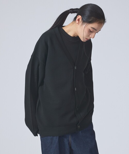 FORTUNA HOMME（フォルトゥナオム）の「【FORTUNA / フォルトゥナ】ECOTEC KnitMeshCD/エコテックニットメッシュカーディガン/ユニセックス/【WEB限定】（ニット/セーター・メンズ・グレー/ブラック/ホワイト・L/M）」の19枚目の写真