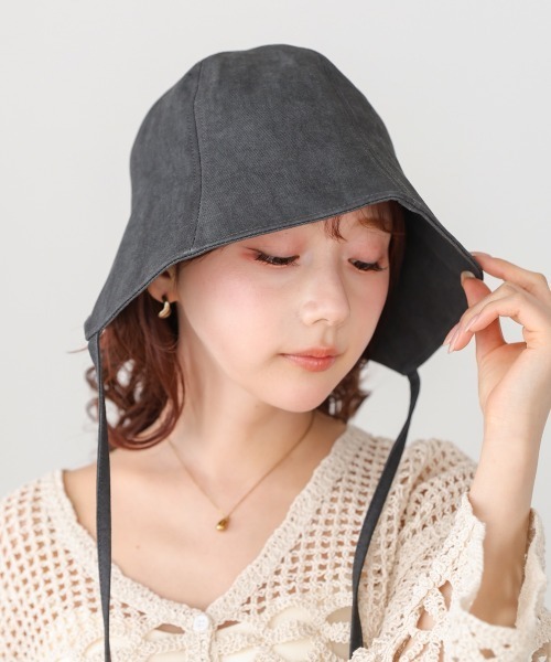 Bab(バブ)の「カットラウンドハット(ハット・レディース・ベージュ/ブラック・ONESIZE)」の2枚目の写真