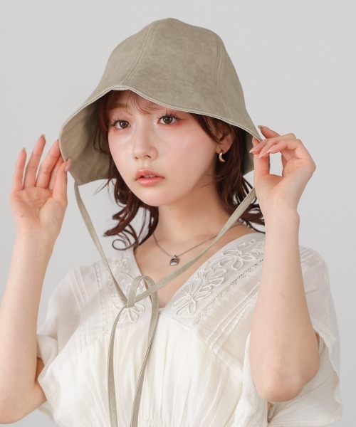 Bab(バブ)の「カットラウンドハット(ハット・レディース・ベージュ/ブラック・ONESIZE)」の7枚目の写真