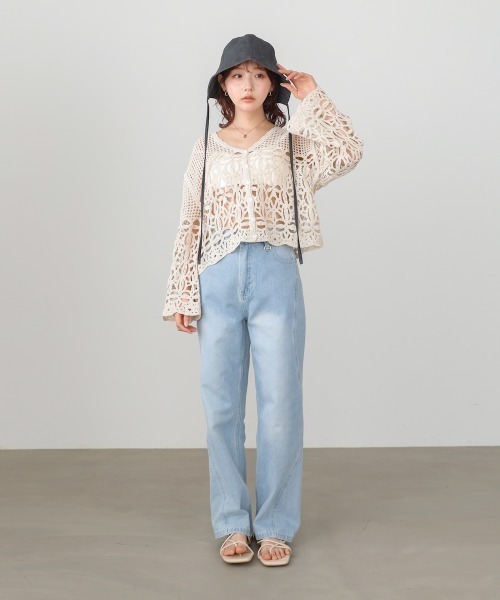 Bab(バブ)の「カットラウンドハット(ハット・レディース・ベージュ/ブラック・ONESIZE)」の5枚目の写真