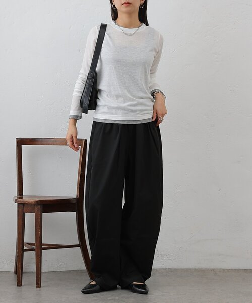 COLONY 2139(コロニートゥーワンスリーナイン)の「タックコクーンパンツ(その他パンツ・レディース・ベージュ/ブラック・SMALL/MEDIUM)」の9枚目の写真