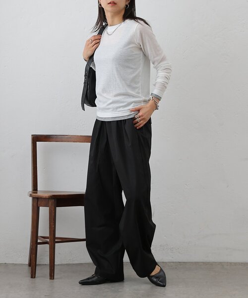 COLONY 2139(コロニートゥーワンスリーナイン)の「タックコクーンパンツ(その他パンツ・レディース・ベージュ/ブラック・SMALL/MEDIUM)」の10枚目の写真
