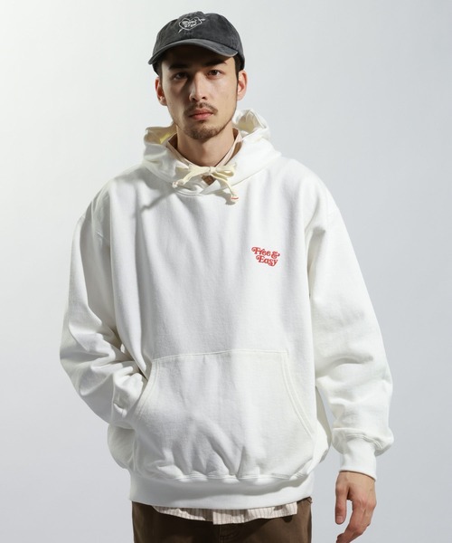 Free&Easy（フリーアンドイージー）の「【Free＆Easy（フリーアンドイージー）別注バックプリントパーカー（パーカー・メンズ・オフホワイト/ブルー/グリーン・MEDIUM/LARGE）」の5枚目の写真