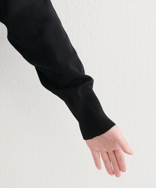 natural couture(ナチュラルクチュール)の「バルーンドッキングニット(ニット/セーター・レディース・イエロー/ブラック/サックスブルー/アイボリー・FREE)」の17枚目の写真