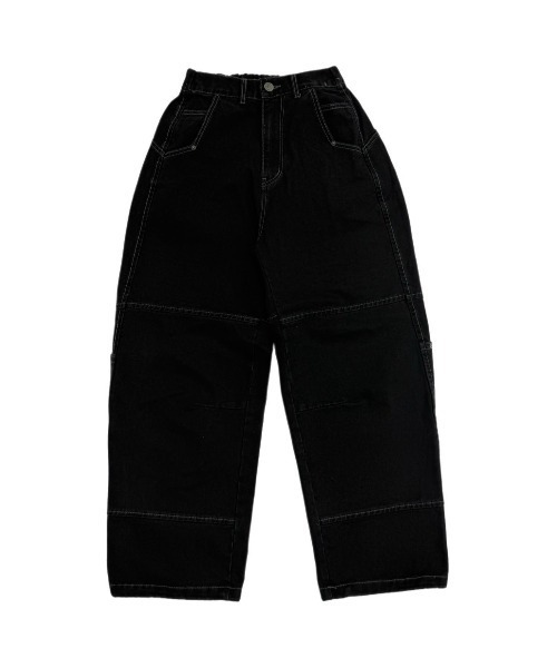 Chikashitsu +(チカシツプラス)の「【Chikashitsu +】eyelet pocket balloon pants / 【チカシツプラス】アイレットポケットバルーンパンツ(デニムパンツ・メンズ・ブラック・M/L)」の19枚目の写真
