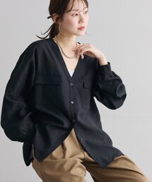 【Noka】袖口リブポケット付きブラウス