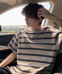 WESTBOY（ウエストボーイ）の「ストリートベーシック ルーズシルエット オーバーサイズボーダーTシャツ WO26S4TP20（Tシャツ/カットソー）」