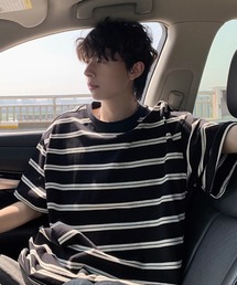 WESTBOY（ウエストボーイ）の「ストリートベーシック ルーズシルエット オーバーサイズボーダーTシャツ WO26S4TP20（Tシャツ/カットソー）」