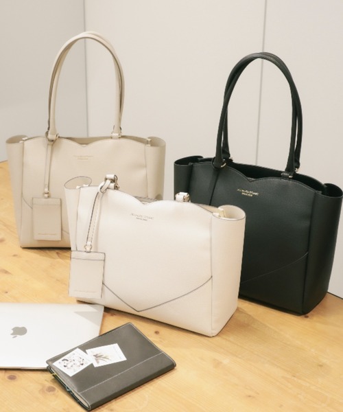 JILL by JILL STUART（ジルバイジルスチュアート）の「【再入荷】ハートカッティングA4トートバッグ（トートバッグ・レディース・ホワイト/ベージュ/ブラック・FREE）」の2枚目の写真