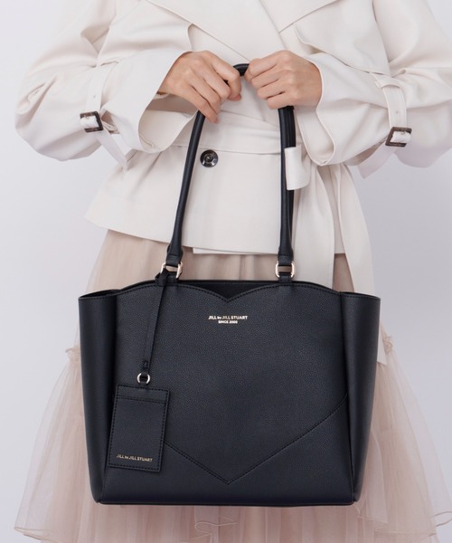 JILL by JILL STUART（ジルバイジルスチュアート）の「【再入荷】ハートカッティングA4トートバッグ（トートバッグ・レディース・ホワイト/ベージュ/ブラック・FREE）」の3枚目の写真