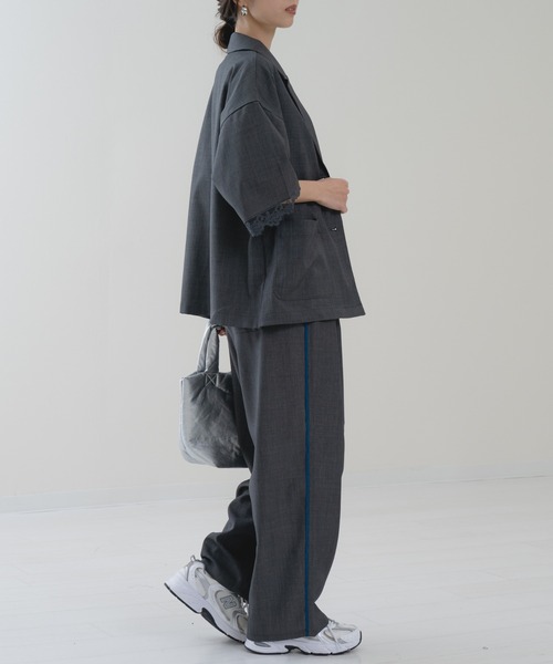 refinedworks（リファインドワークス）の「【refinedworks】袖レース テーラー ジャケット（その他アウター・レディース・ブラウン/チャコールグレー・FREE）」の15枚目の写真