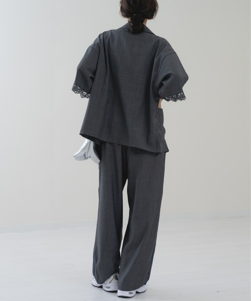 refinedworks（リファインドワークス）の「【refinedworks】袖レース テーラー ジャケット（その他アウター・レディース・ブラウン/チャコールグレー・FREE）」の16枚目の写真