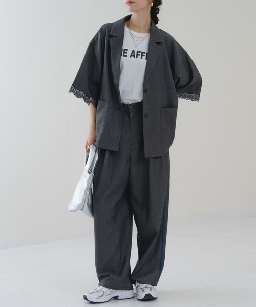 refinedworks（リファインドワークス）の「【refinedworks】袖レース テーラー ジャケット（その他アウター・レディース・ブラウン/チャコールグレー・FREE）」の19枚目の写真