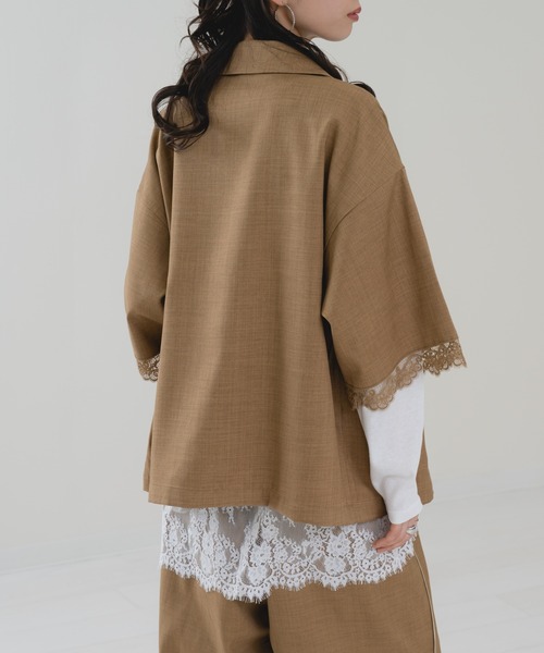 refinedworks（リファインドワークス）の「【refinedworks】袖レース テーラー ジャケット（その他アウター・レディース・ブラウン/チャコールグレー・FREE）」の10枚目の写真