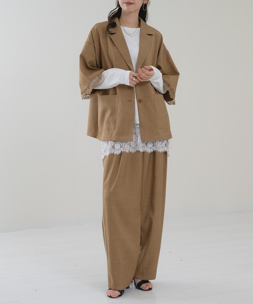 refinedworks（リファインドワークス）の「【refinedworks】袖レース テーラー ジャケット（その他アウター・レディース・ブラウン/チャコールグレー・FREE）」の20枚目の写真